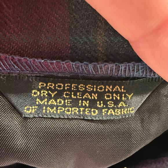 Vintage Corbin Ltd 100% Wool Tartan Maxi Skirt Plaid Lined Long Skirt USA Made - Picture 7 of 14